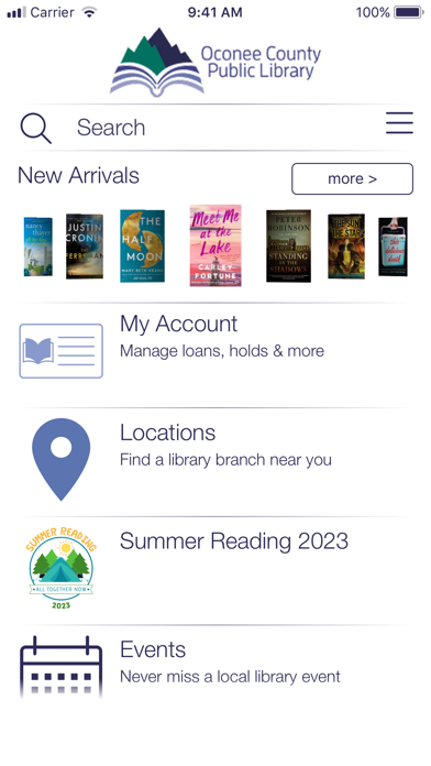 Oconee County Public Library Screenshot