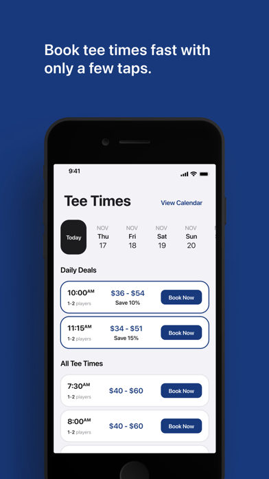 Newport Golf Course Tee Times Screenshot