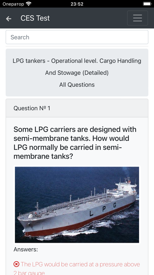 #9. LPG tankers CHaS Operational (iOS) Podle: Maxim Lukyanenko
