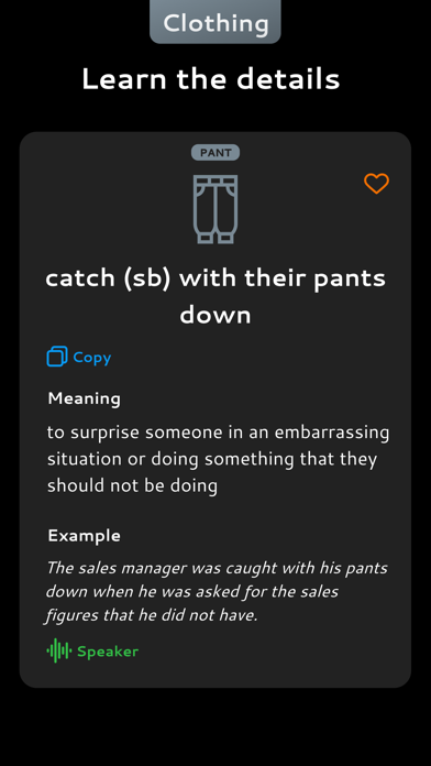 English Clothing Idioms Screenshot
