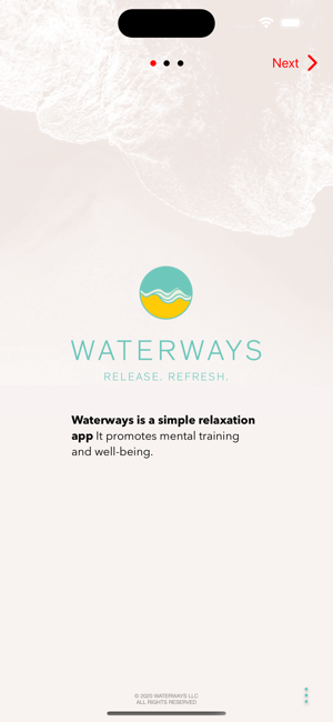 ‎Waterways Relaxation App Screenshot