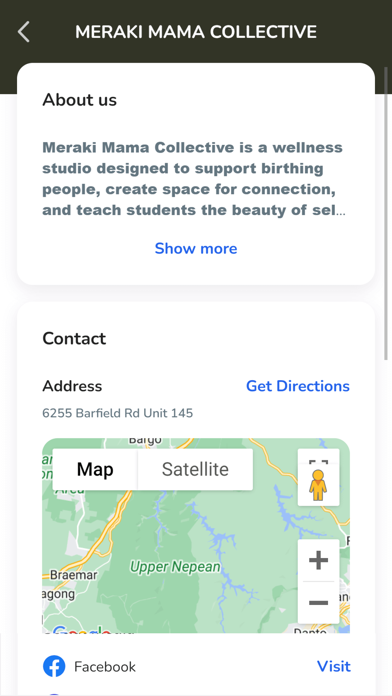 Meraki Mama Collective Screenshot