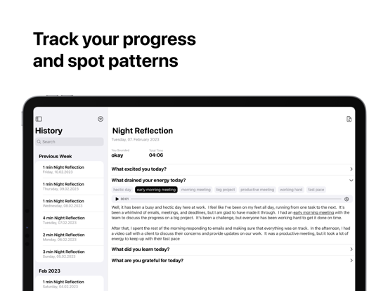 Screenshot #6 pour FourYou: Guided Audio Journal
