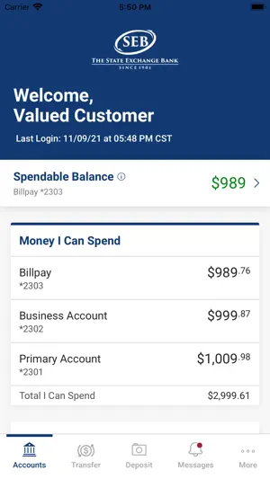 The State Exchange Bank Mobile screenshot 3