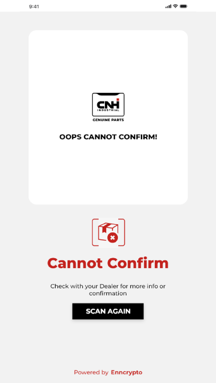 CNHi GENUINE PARTS SCANNER