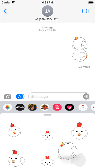rooster ball sticker Screenshot