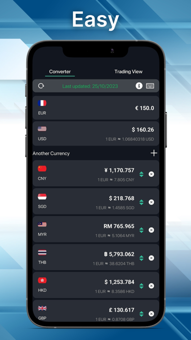Currency Converter + & Widget app screenshot