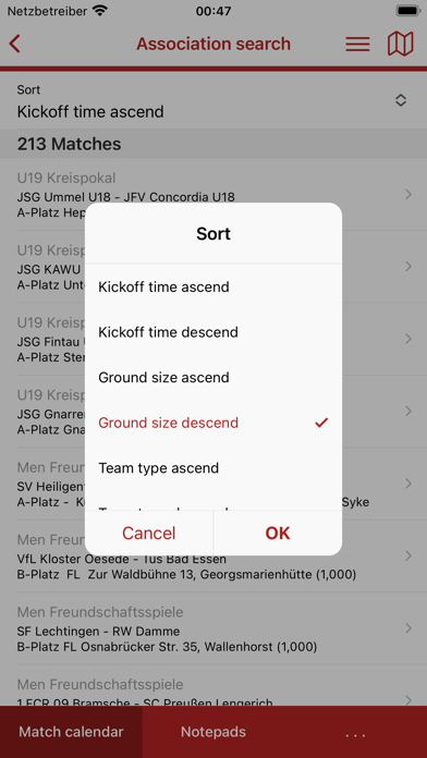 Matchcalendar Screenshot