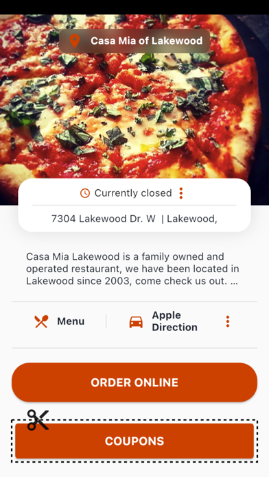 Casa Mia Restaurants Screenshot