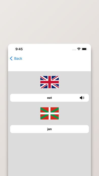 Basque-English Dictionary Screenshot