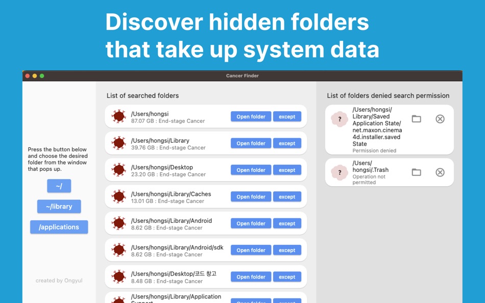 #1. CancerFinder (macOS) Podle: JinYoung Lee