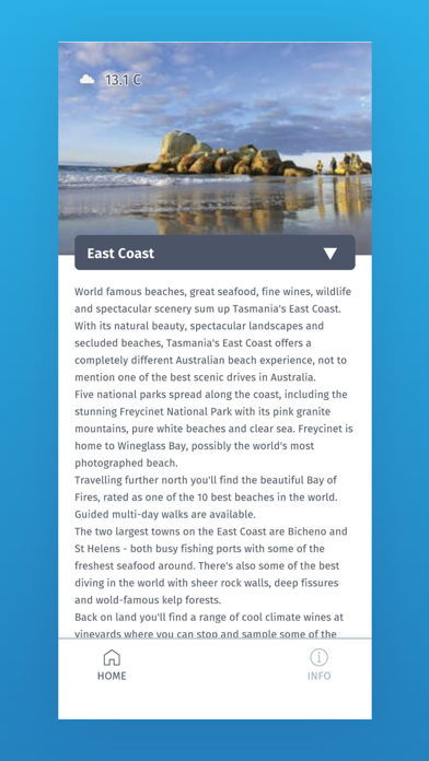 East Coast Tasmania Tourism Screenshot