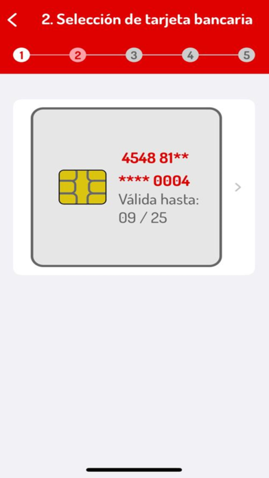 Tarjeta Transporte Screenshot