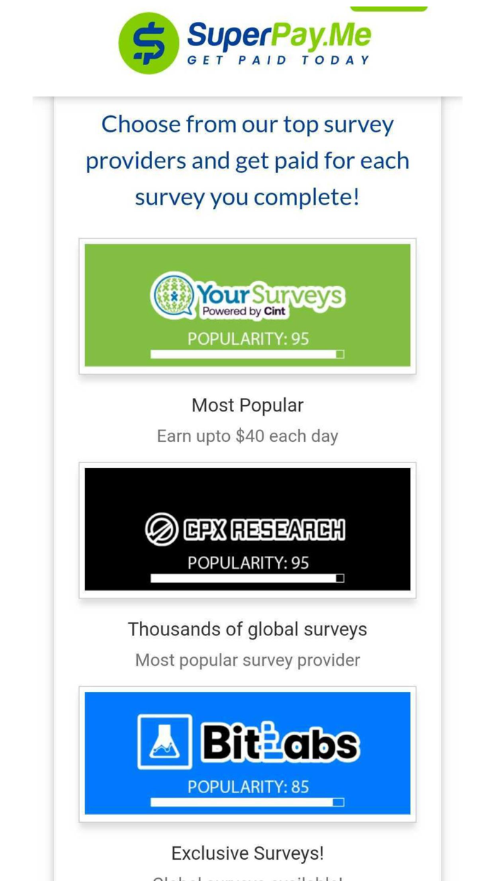 SuperPayMe Surveys For Money