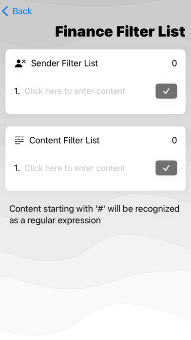 Message Keyword Filter Screenshot