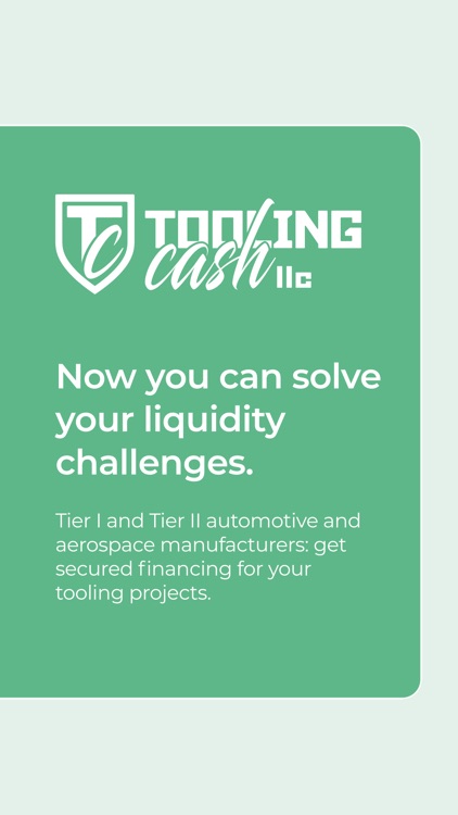 Tooling Cash - Secure Portal