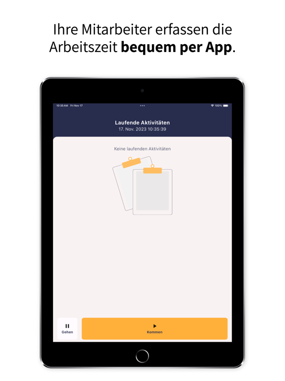 modulon Zeiterfassung iPad screenshot