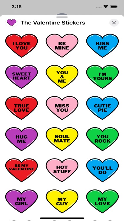 The Valentine Stickers