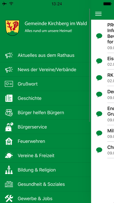 Gemeinde Kirchberg im Wald Screenshot