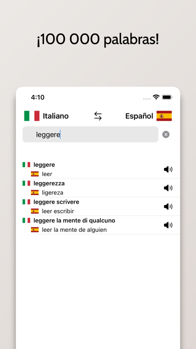 Diccionario Italiano/Español Screenshot