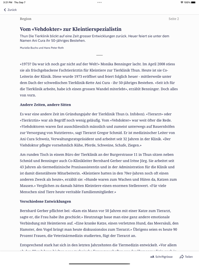 BZ Thuner Tagblatt E-Paper