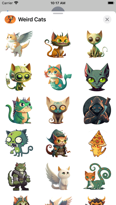 Weird Cats Stickers Screenshot