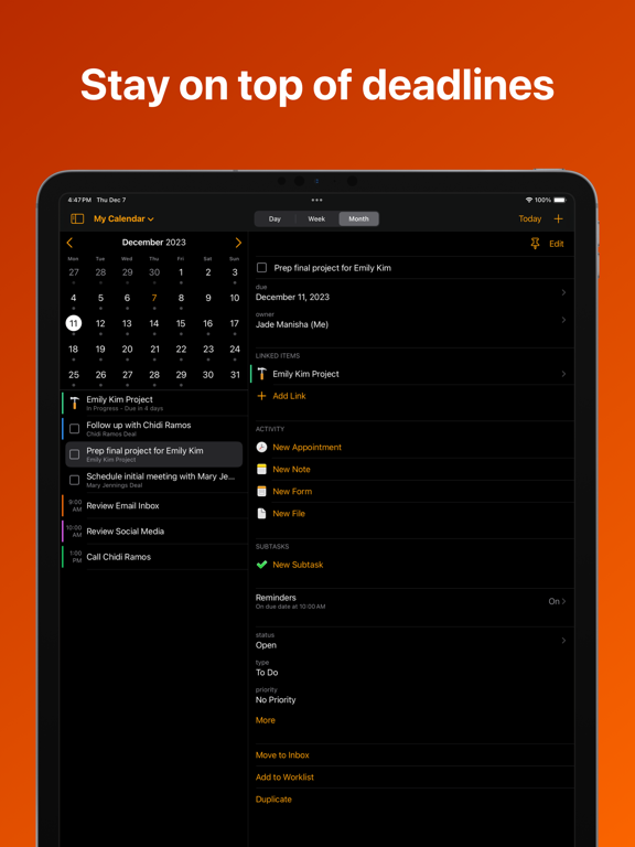 Daylite - Mail, Calendar, CRM iPad screenshot 5 - Business app