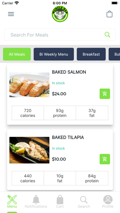 MuscleMeal Screenshot