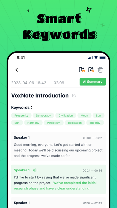 VoxNote - AI Speech to text Screenshot