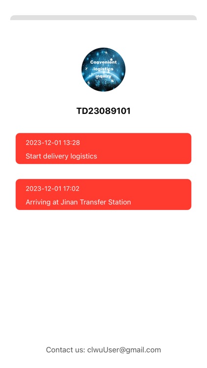 Convenient logistics inquiry