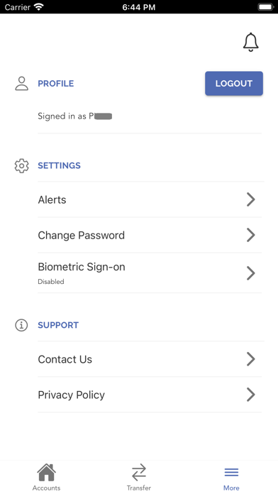 Blue Creek Credit Union Screenshot
