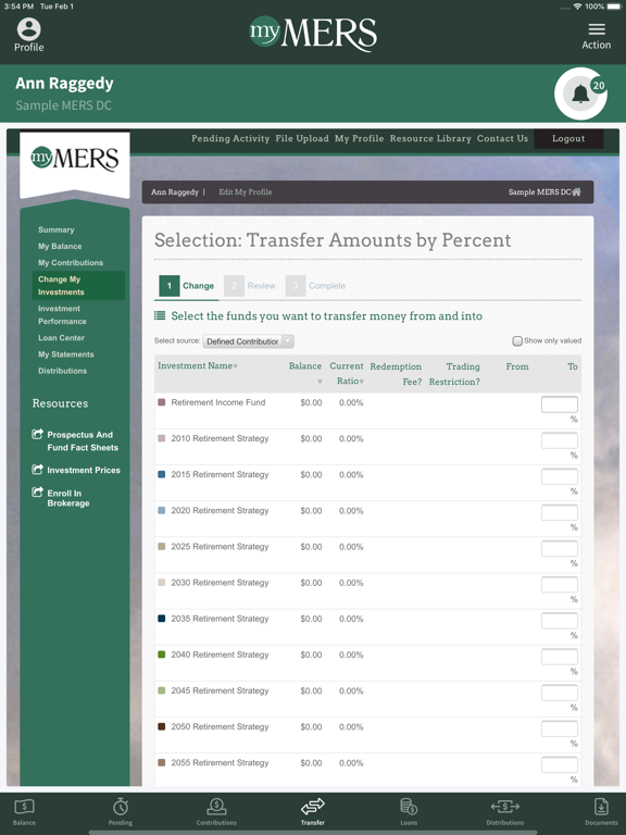 myMERS iPad screenshot 4 - Finance app