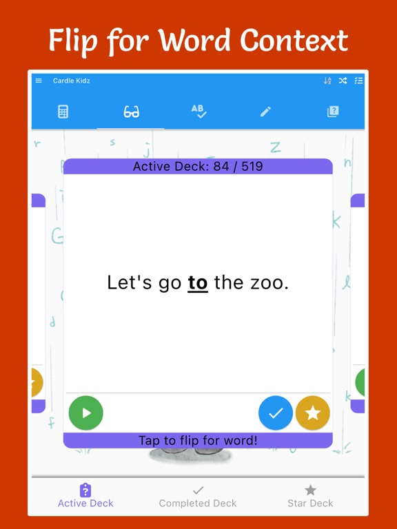 Cardle Kidz iPad screenshot 5 - Education app
