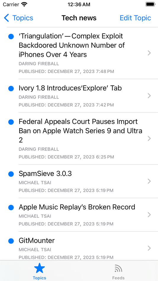 #1. Surfboard - RSS Reader (macOS) Av: Ian Leon