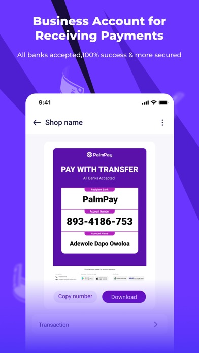PalmPay Business Screenshot