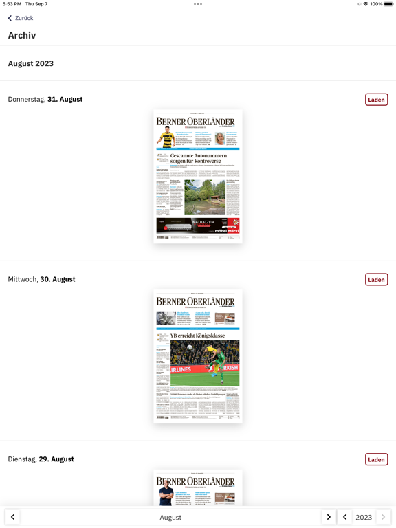Screenshot #6 pour BZ Berner Oberländer E-Paper