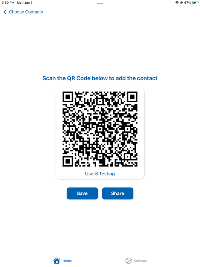 Contact Transfer App Share QR