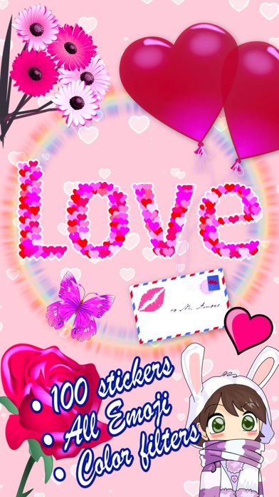 ピンクの愛 • Emoji and stickersのおすすめ画像1