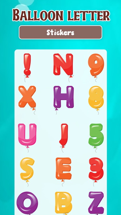 Balloon Letters Sticker screenshot-4