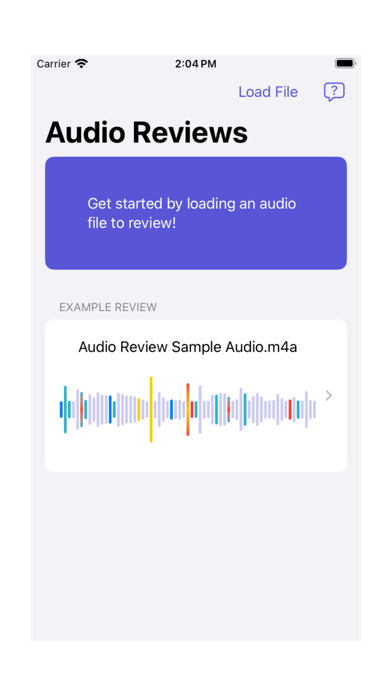 Audio Review Tool Screenshot