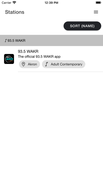 WAKR 93.5 Screenshot