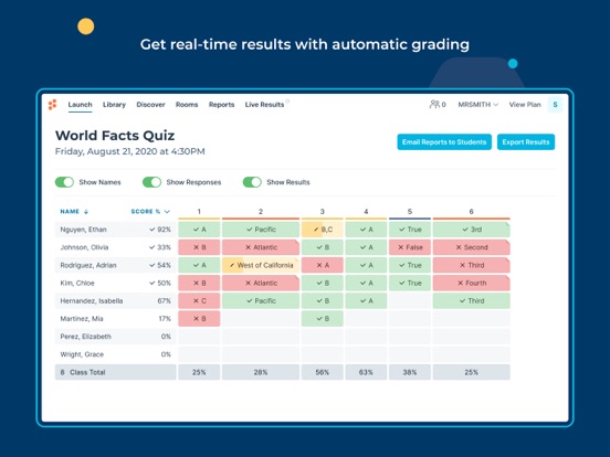 Socrative Teacher iPad app afbeelding 5