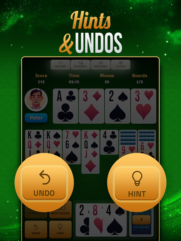 Solitaire Klondike - Card Game iPad screenshot 9 - Games app