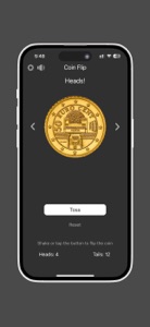 Coin Flip-Simple coin toss sim screenshot #4 for iPhone