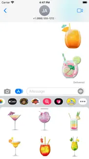 romantic cocktail stickers iphone screenshot 3
