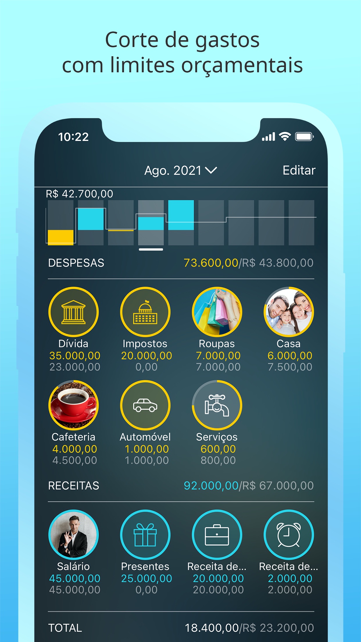 Screenshot do app Money Pro: Finanças Pessoais