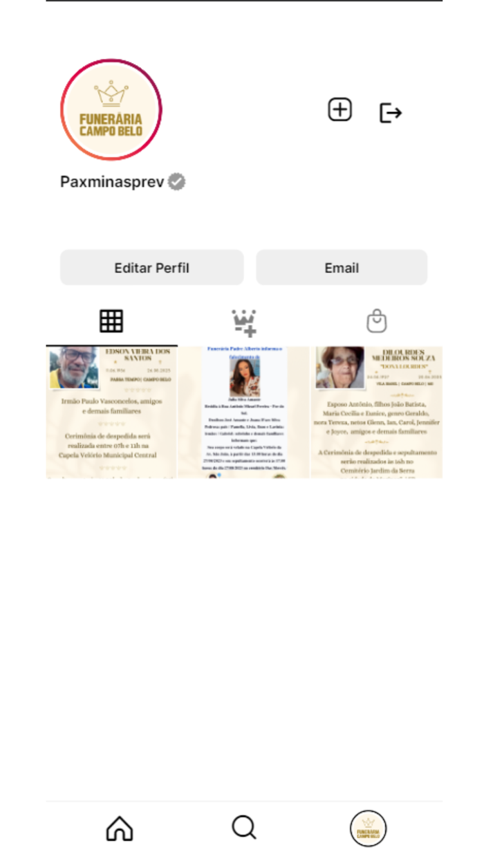 Notas de falecimentos