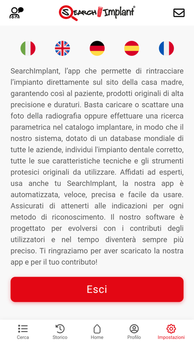 Search Implant App Screenshot