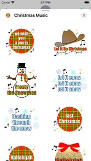 christmas music stickers iphone screenshot 1