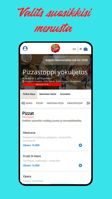 Pizzastoppi Yokuljetus Screenshot